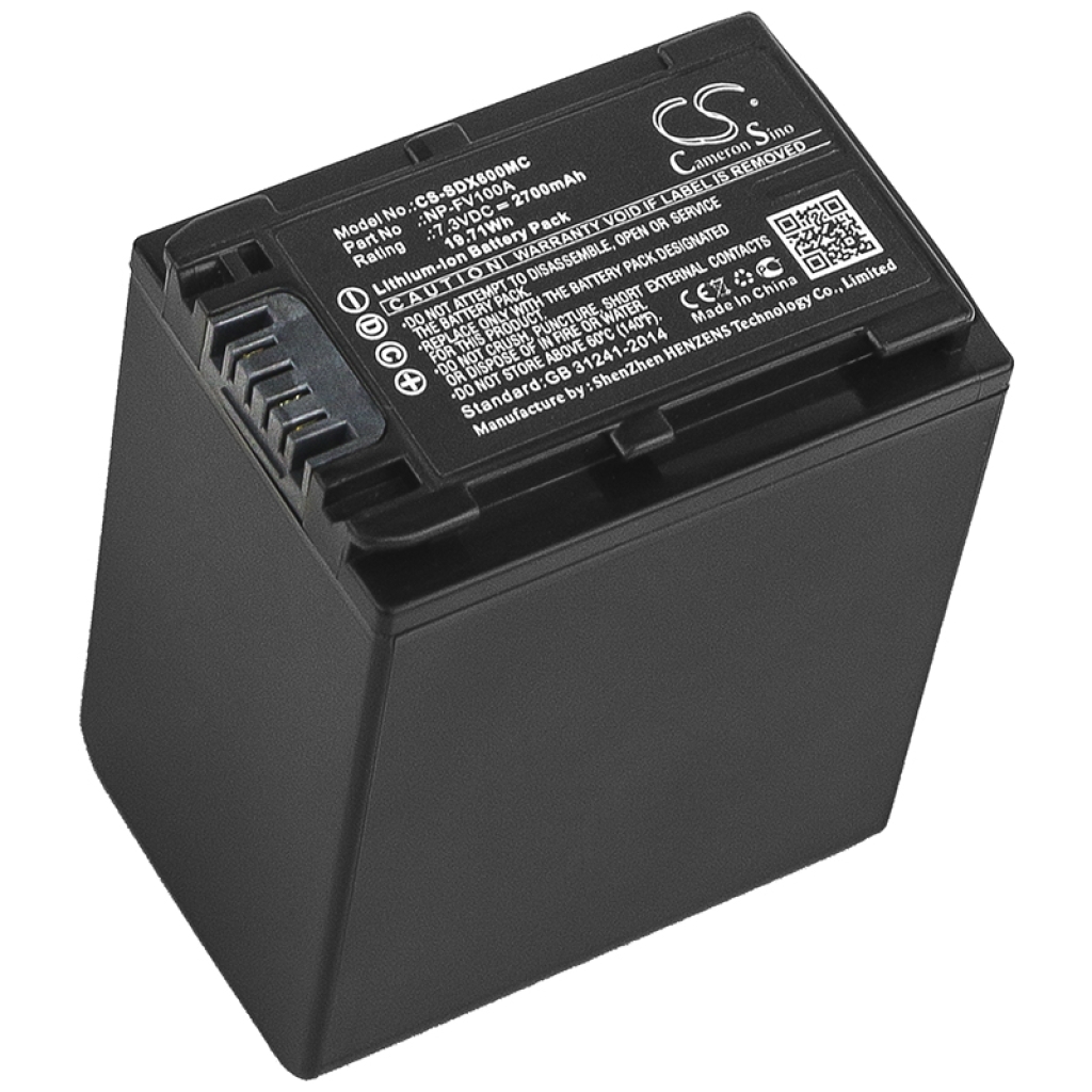 Compatible battery replacement for Sony  NP-FV100A