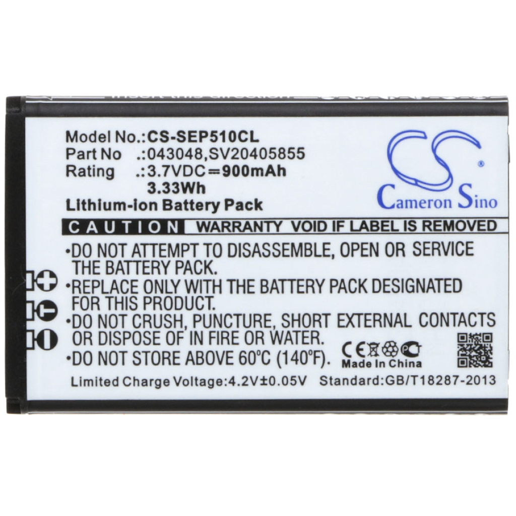 Compatible battery replacement for Swissvoice  SV20405855, C0487, 043048