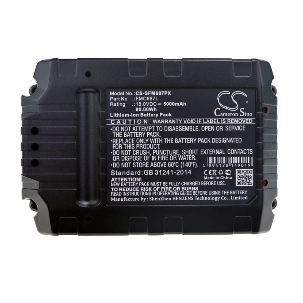 Compatible battery replacement for Stanley  FMC687L