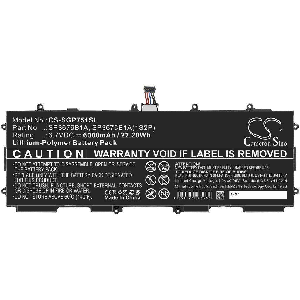 Tablet Battery Samsung CS-SGP751SL