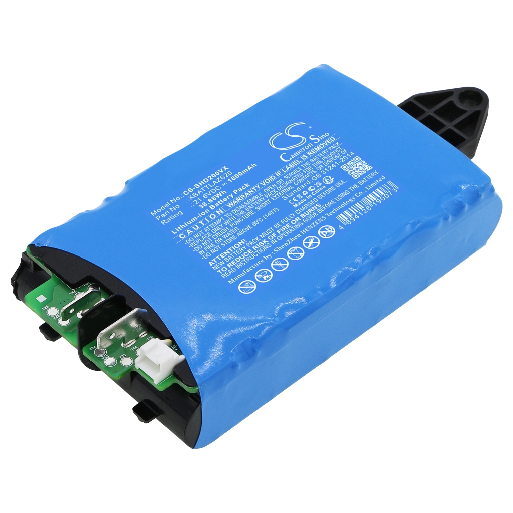 Compatible battery replacement for Shark  XBATTLAZ620