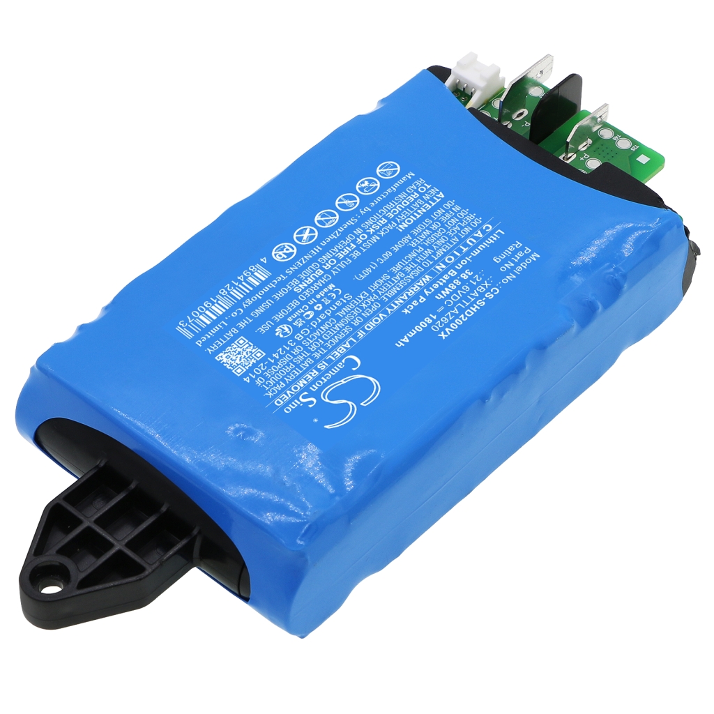 Compatible battery replacement for Shark XBATTLAZ620