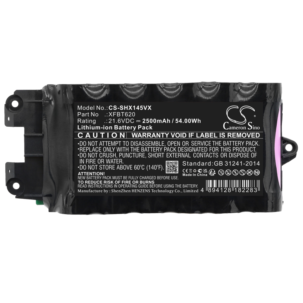 Compatible battery replacement for Shark XFBT620