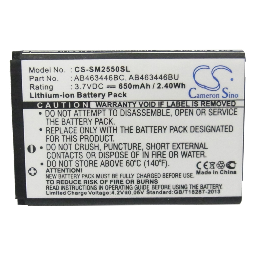 Compatible battery replacement for Samsung  AB463446BU, AB463446BC