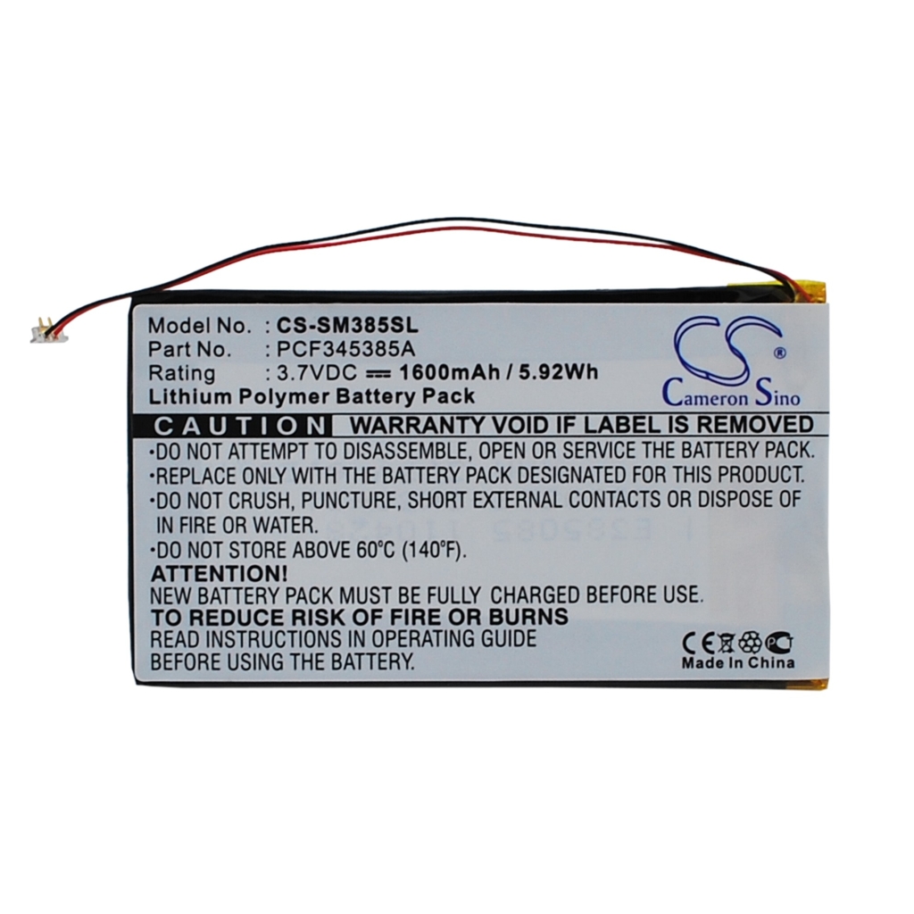 Compatible battery replacement for Samsung  PCF345385A