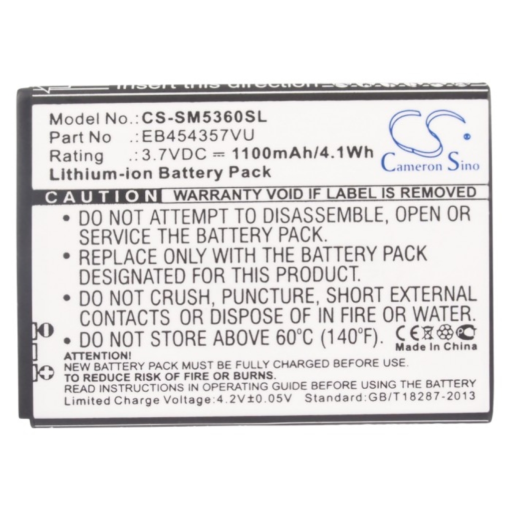 Compatible battery replacement for Samsung  EB454357VA, EB454357VU