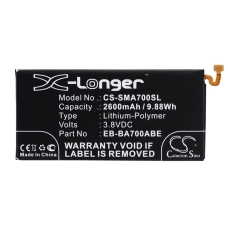 Compatible battery replacement for Samsung EB-BA700ABE,GH43-04340A