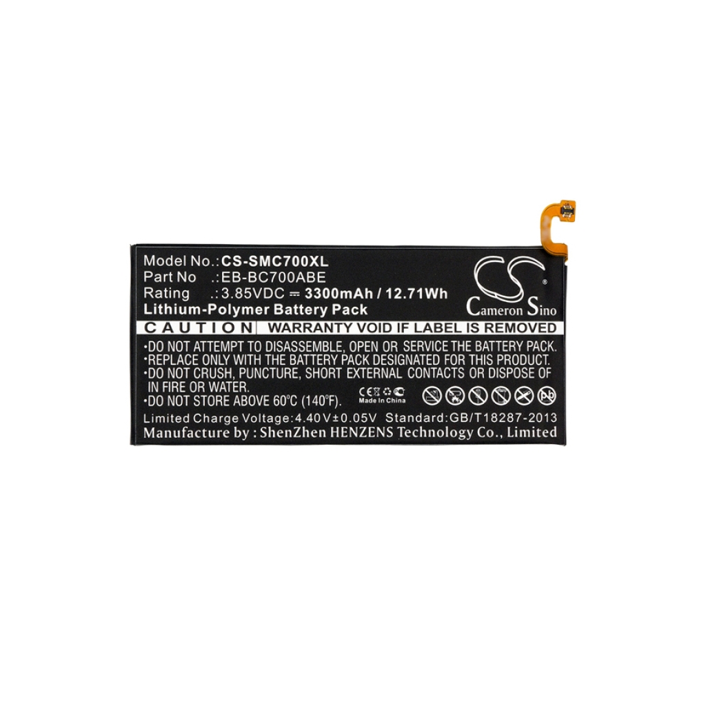 Compatible battery replacement for Samsung  EB-BC700ABE, EB-BC700ABA, EB-BC701ABE