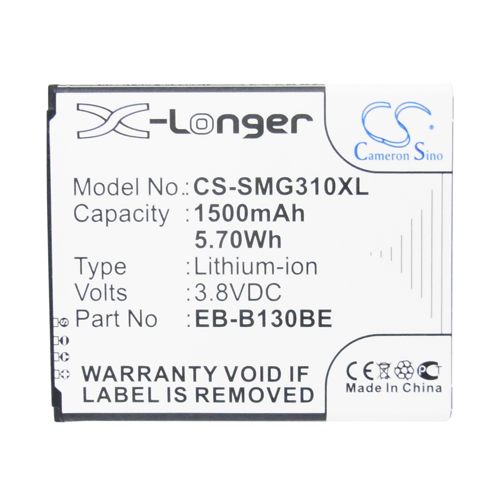 Compatible battery replacement for Samsung  GH43-04256A, EB-BG313BBE, EB-B130BE