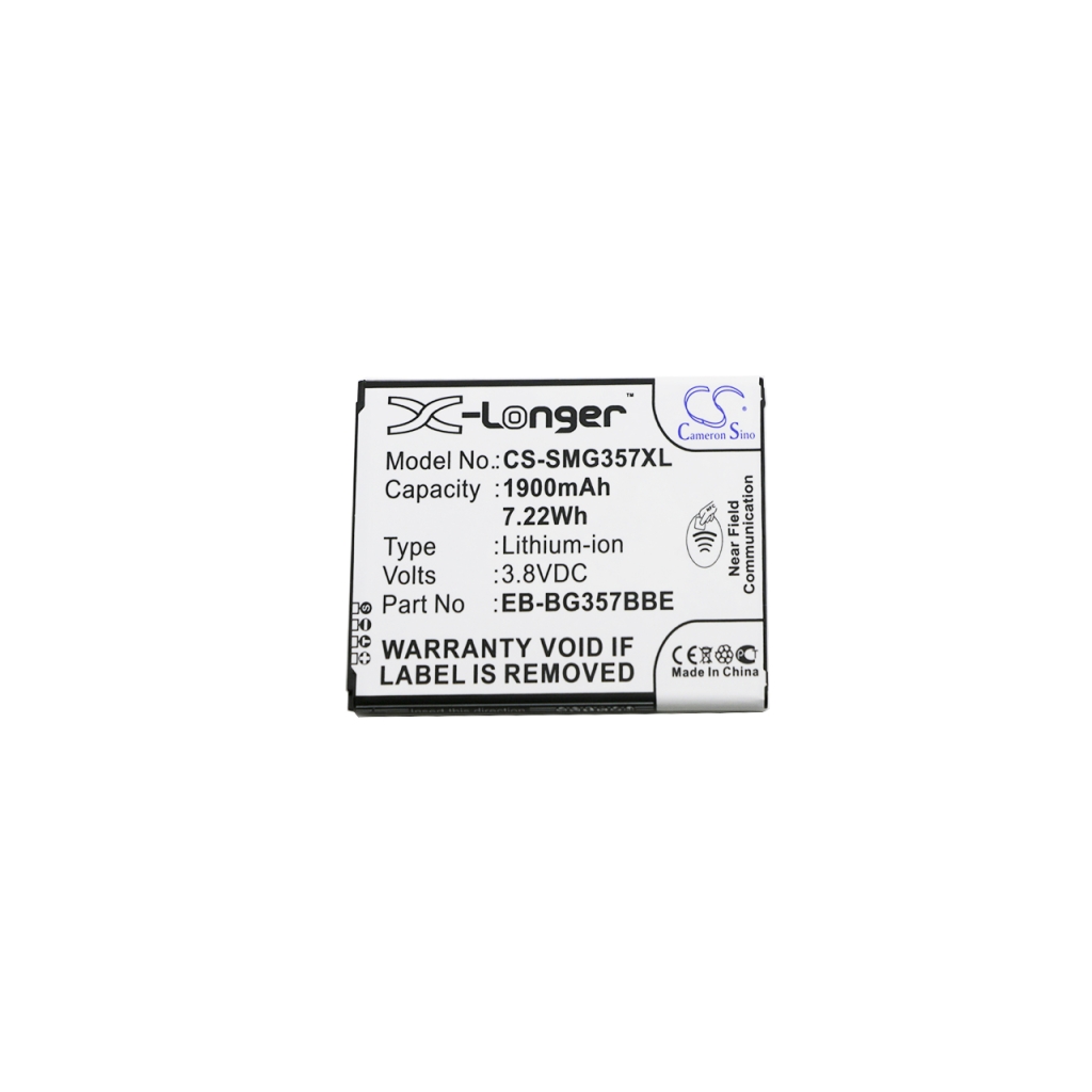 Compatible battery replacement for Samsung  BG357BBZ, BG357BBU, EB-BG357BBE