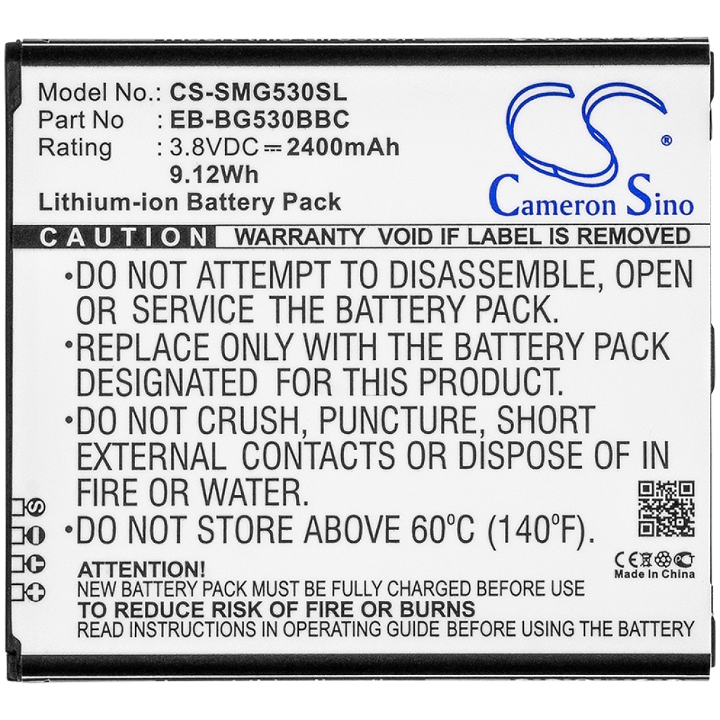 Compatible battery replacement for Samsung  EB-BG530BBE, EB-BG530CBU, EB-BG530BBC, EB-BG530CBE, BG530CBU...