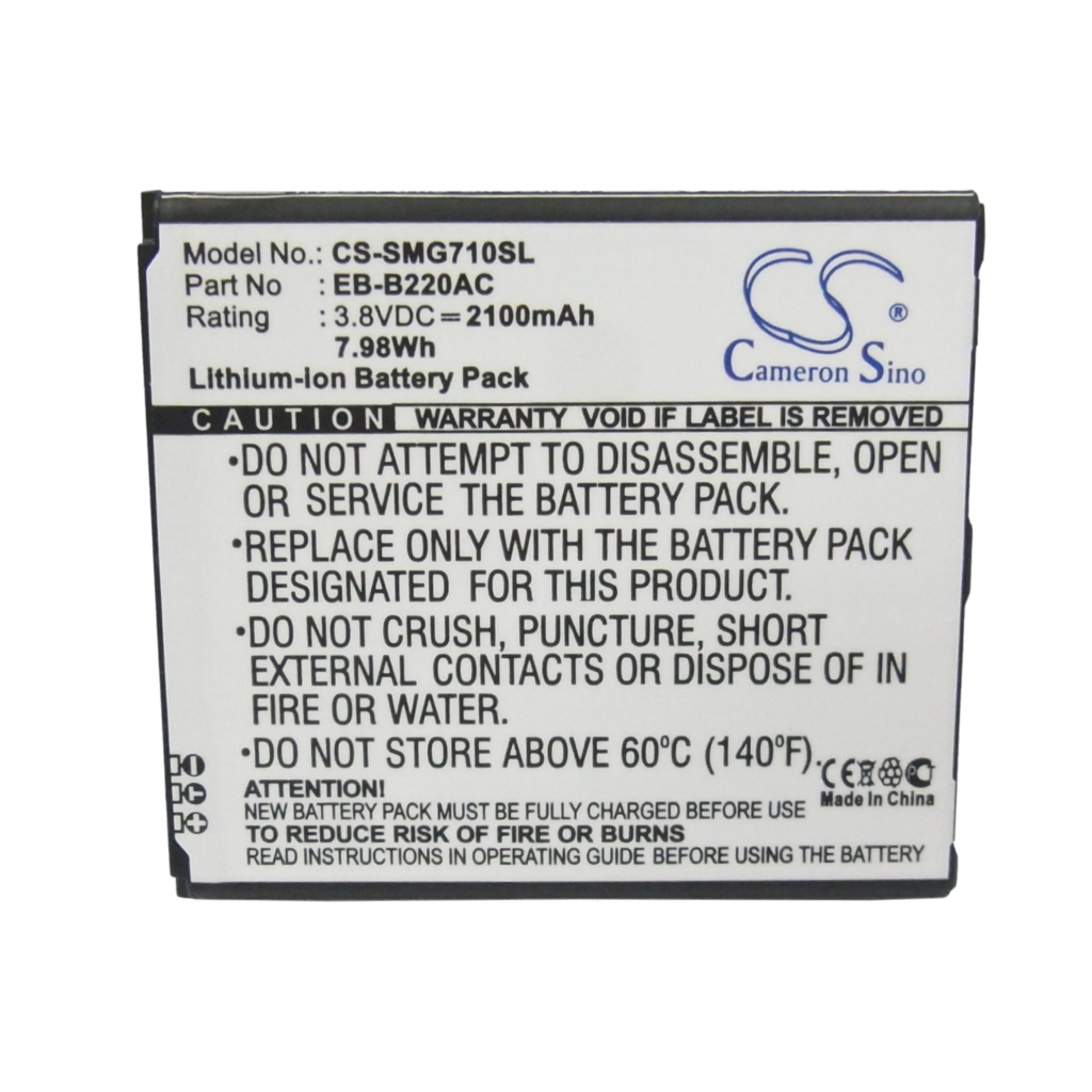 Compatible battery replacement for Samsung  EB-B220AC