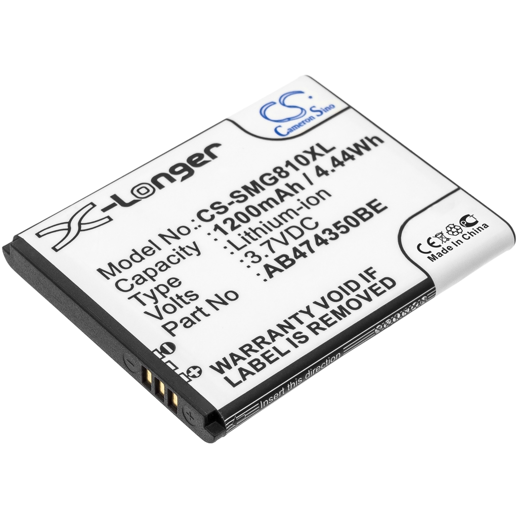 Compatible battery replacement for Samsung  AB474350BKCMP3, AB474350BABSTD, AB475350CE, AB474350BK, AB474350BA...