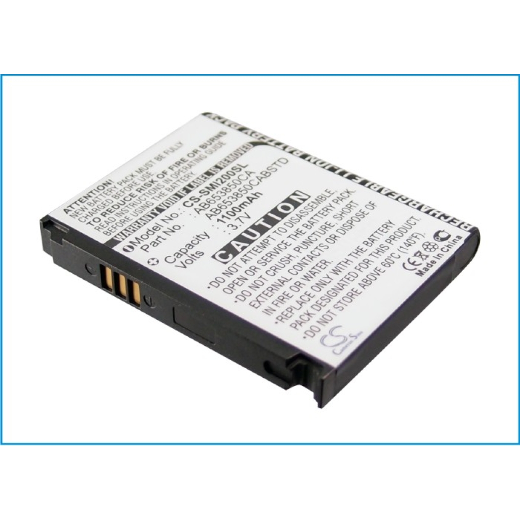 Compatible battery replacement for Samsung  AB653850CC, AB653850CABSTD, AB653850CA