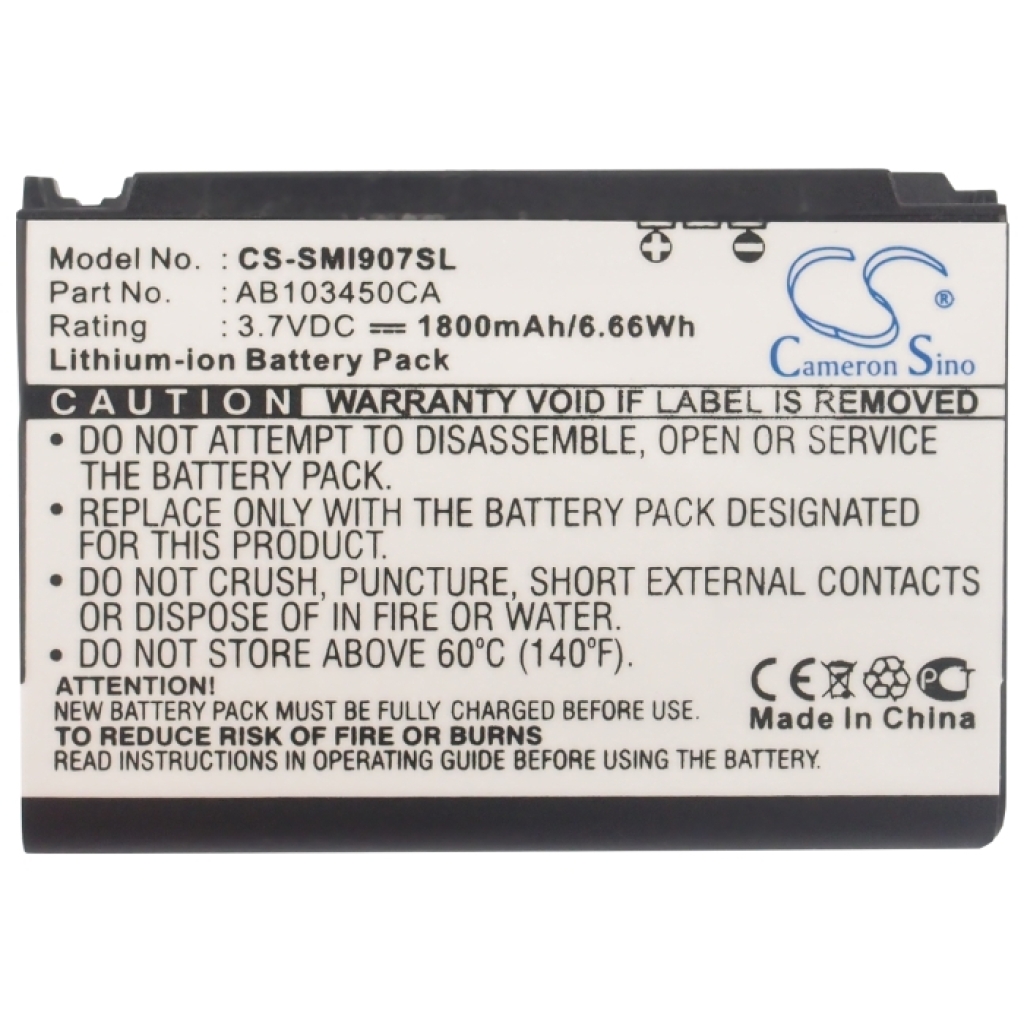 Mobile Phone Battery Samsung CS-SMI907SL