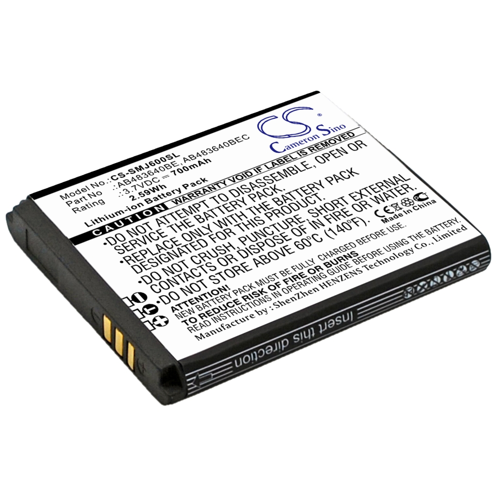 Compatible battery replacement for Samsung  BST3108BC, AB483640DU, AB483640BU, AB483640BEC, AB483640BE