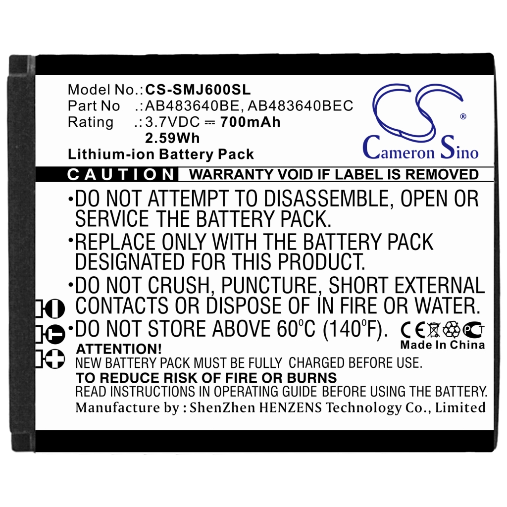 Compatible battery replacement for Samsung  BST3108BC, AB483640DU, AB483640BU, AB483640BEC, AB483640BE