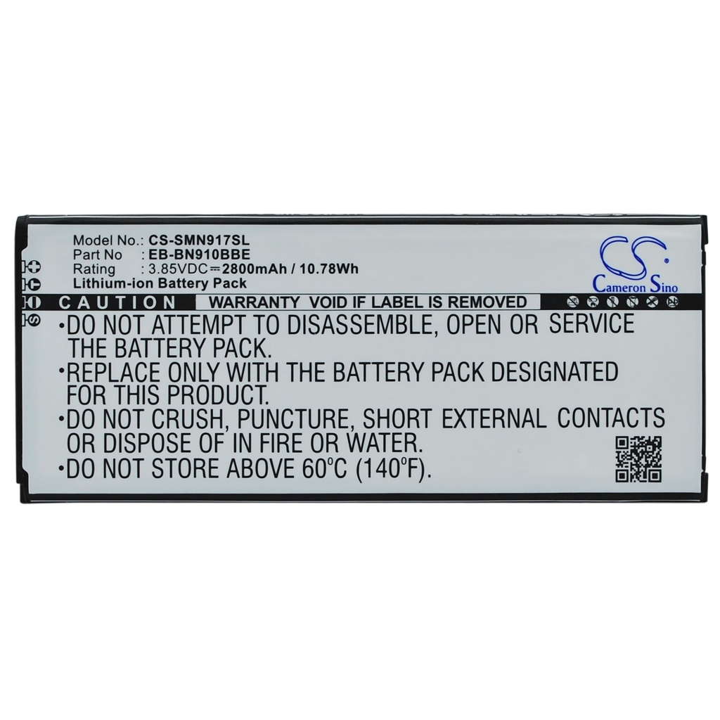 Compatible battery replacement for Samsung  EB-BN910BBU, EB-BN910BBT, EB-BN910BBK, EB-BN910BBE