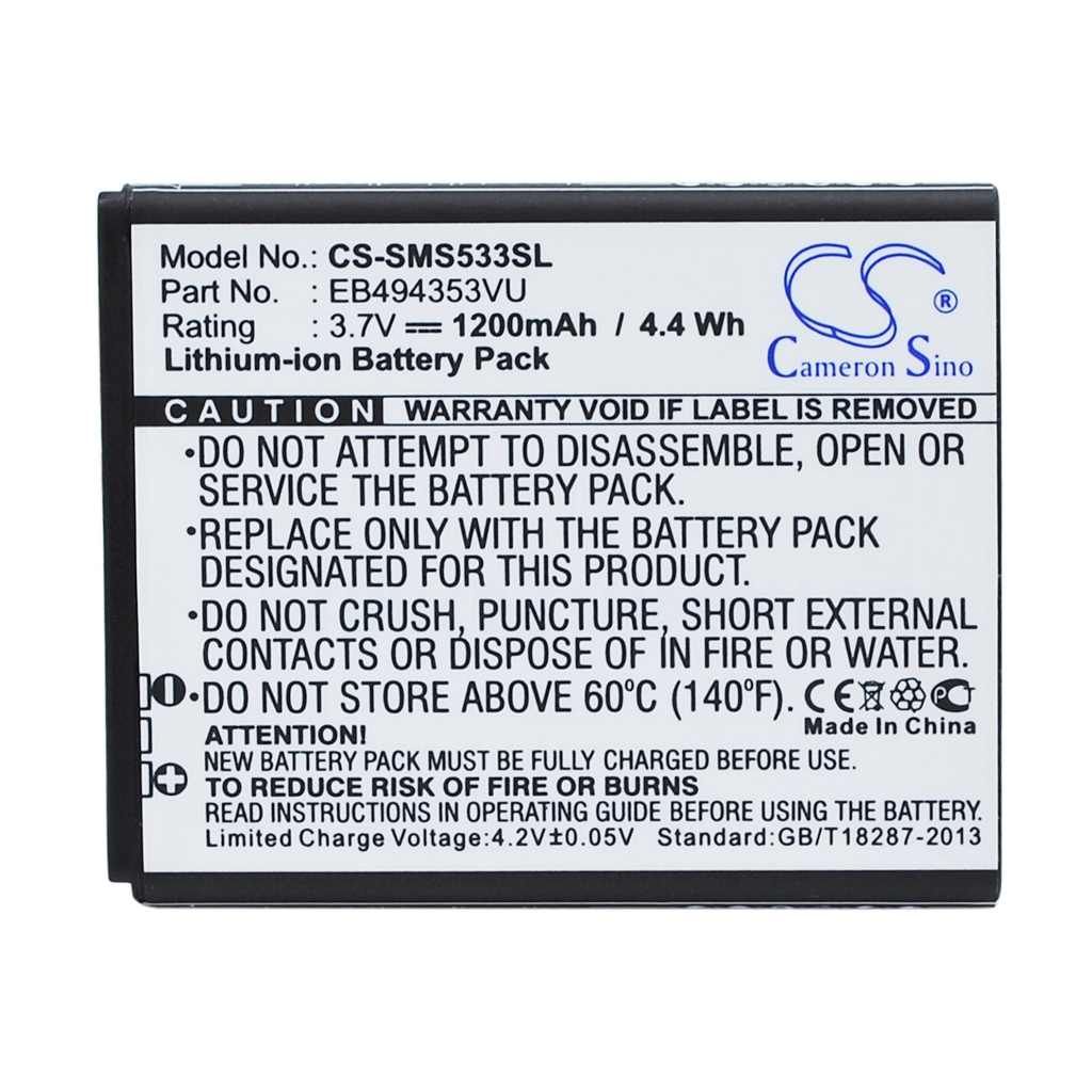 Compatible battery replacement for Samsung  EB494353VU, EB494353VA