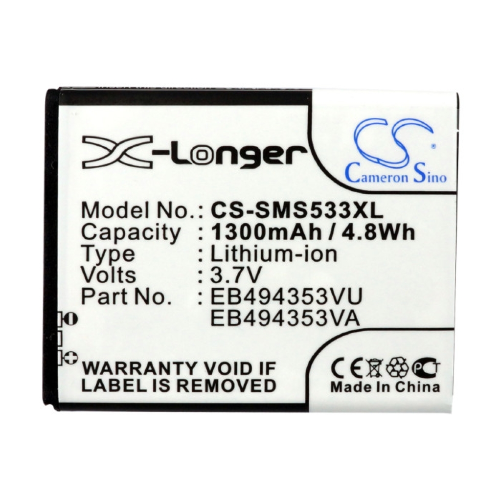 Compatible battery replacement for Samsung  EB494353VU, EB494353VA