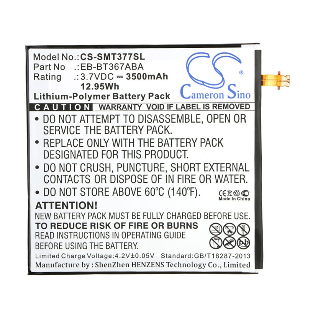 Tablet Battery Samsung CS-SMT377SL