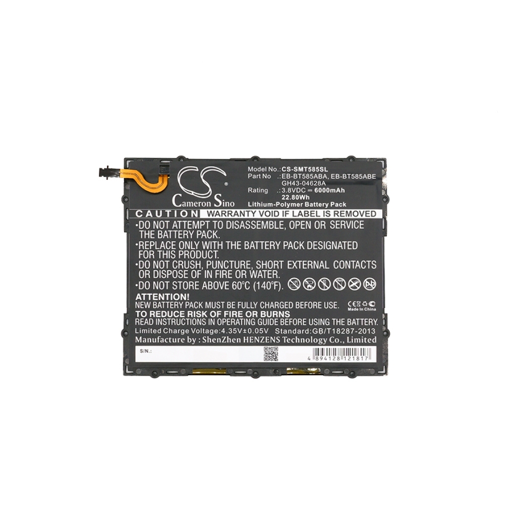 Compatible battery replacement for Samsung  EB-BT585ABE, EB-BT585ABA, GH43-04628A