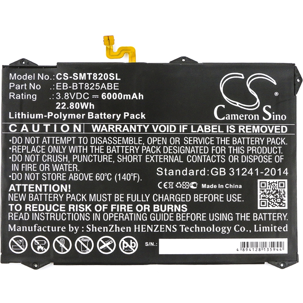 Compatible battery replacement for Samsung  EB-BT825ABE, EB-BT825ABA, GH43-04702A