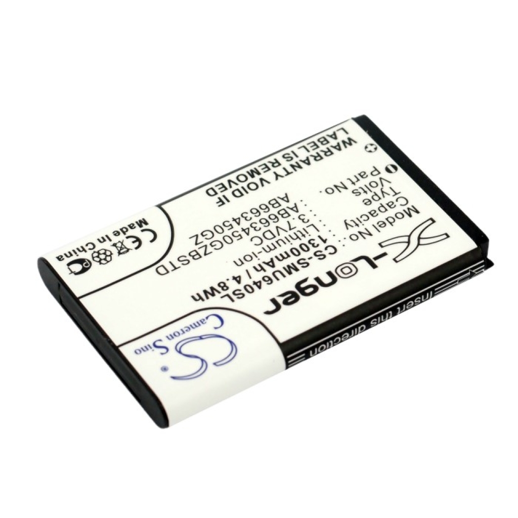 Compatible battery replacement for Samsung  AB663450GZ, AB663450BZ, AB663450GZBSTD