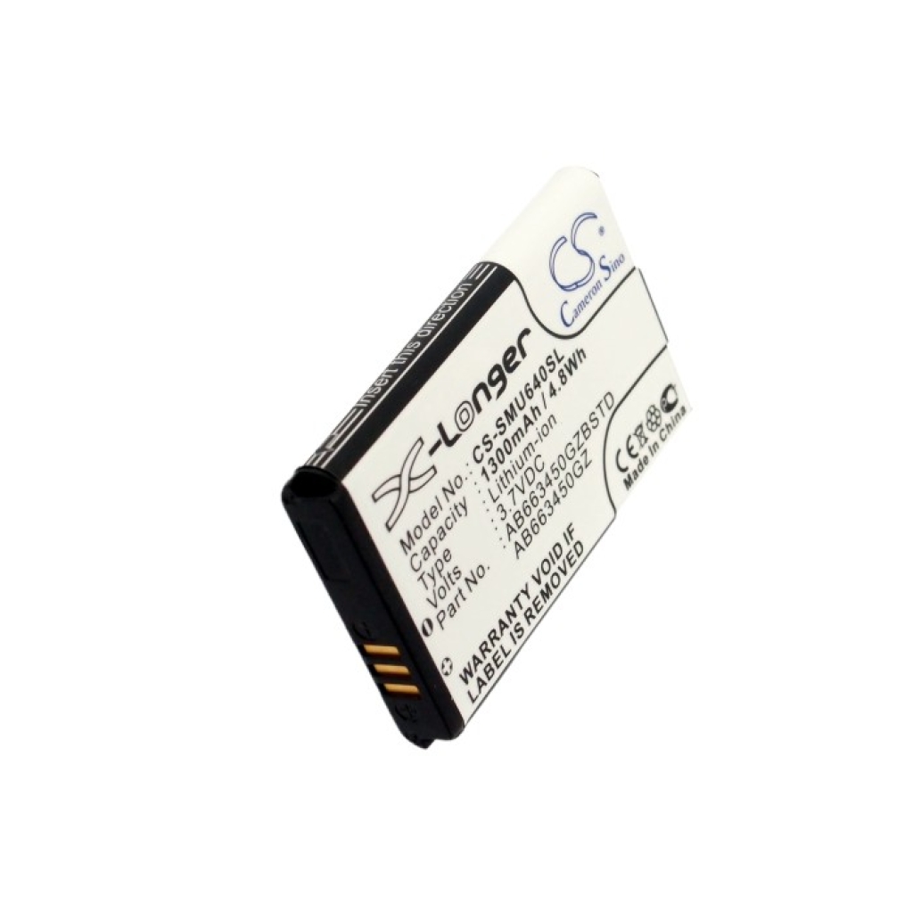 Compatible battery replacement for Samsung  AB663450GZ, AB663450BZ, AB663450GZBSTD