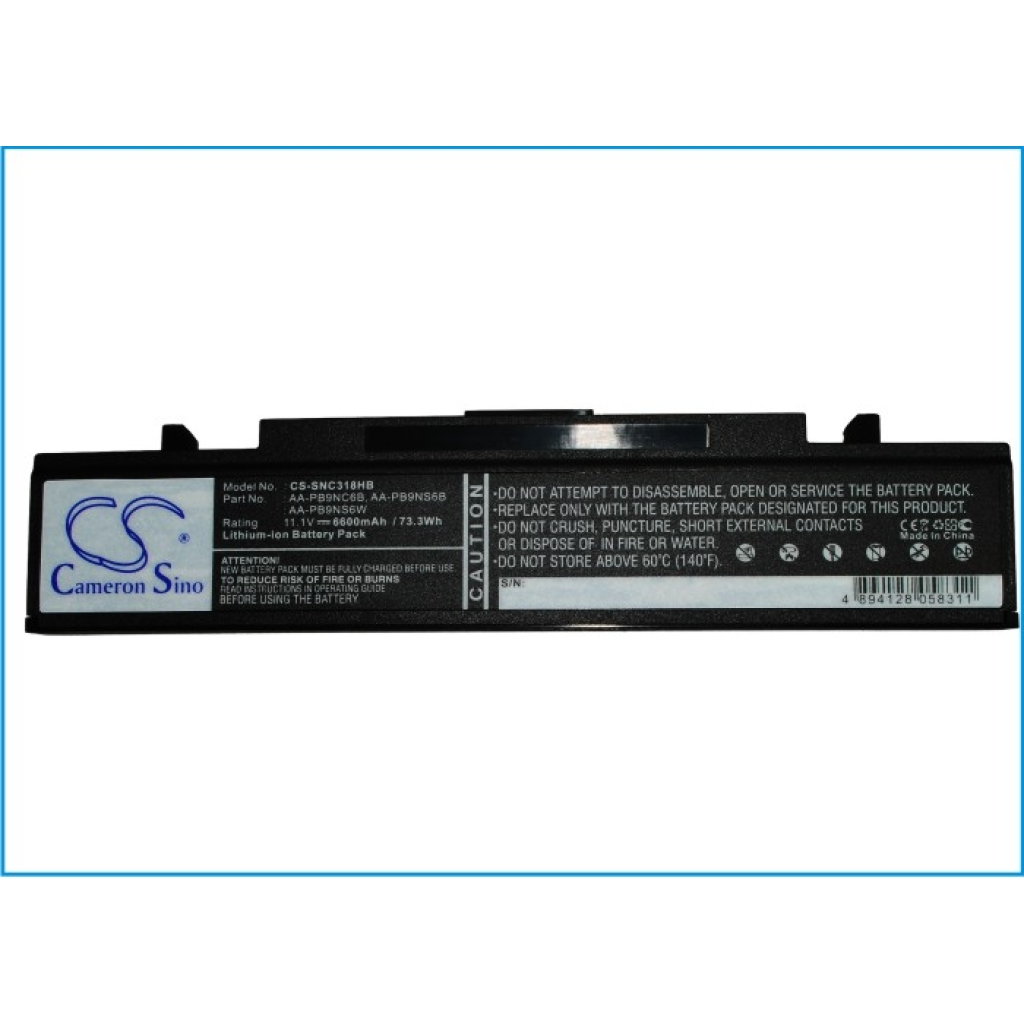 Compatible battery replacement for Samsung  AA-PB9NC6W/E, AA-PB9MC6S, AA-PL9NC6W, AA-PB9NC6W, AA-PB9MC6B...