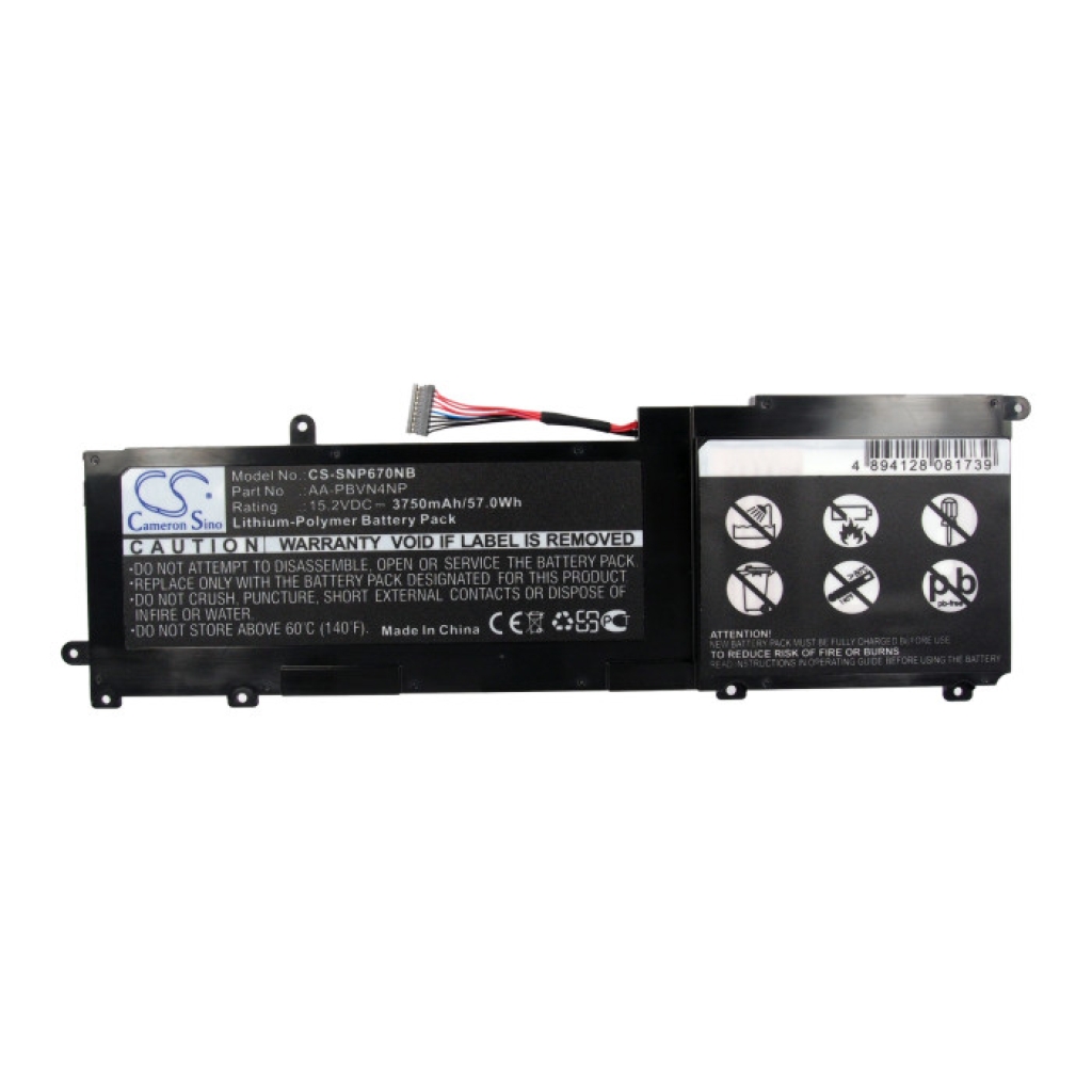 Compatible battery replacement for Samsung  AA-PBVN4NP