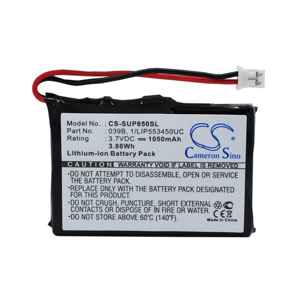 Compatible battery replacement for Microtracker  1/LIP553450UC, 039B