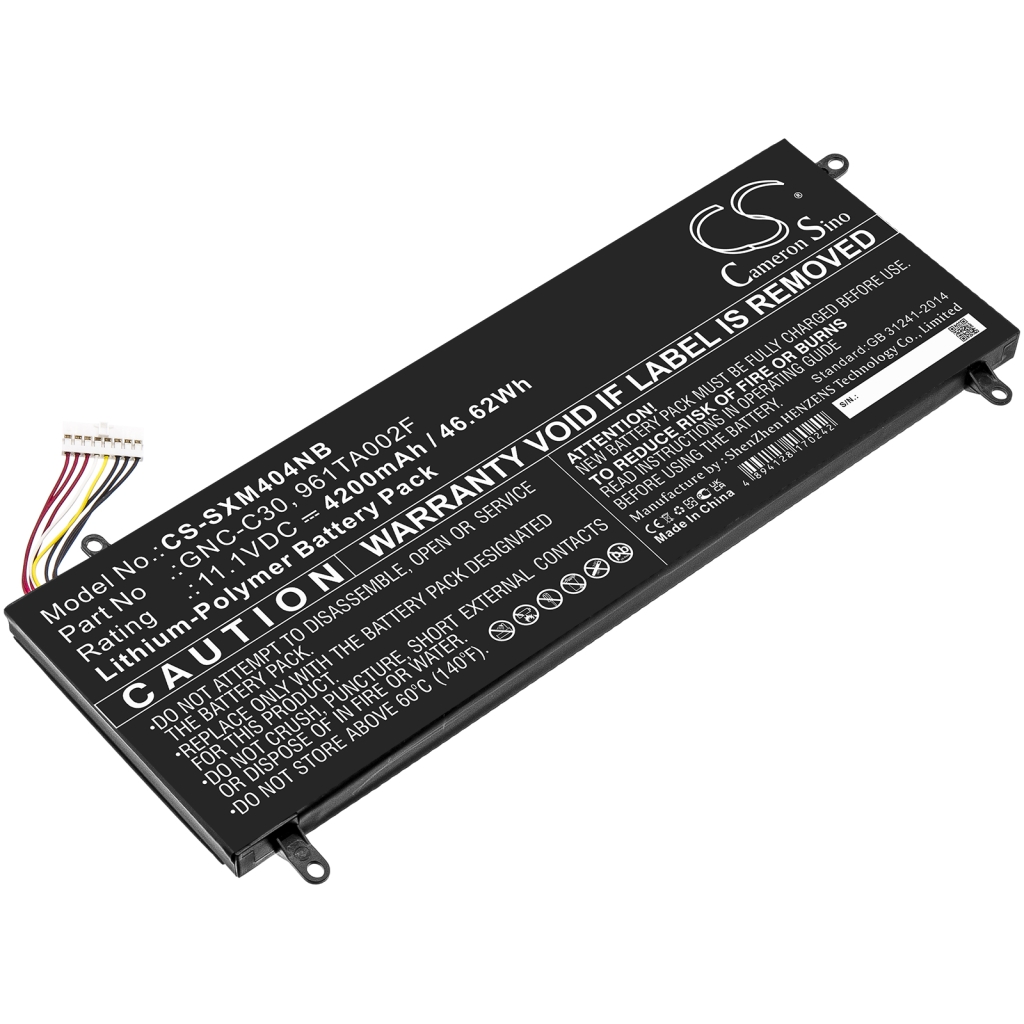 Compatible battery replacement for Gigabyte  GNC-C30, 961TA002F