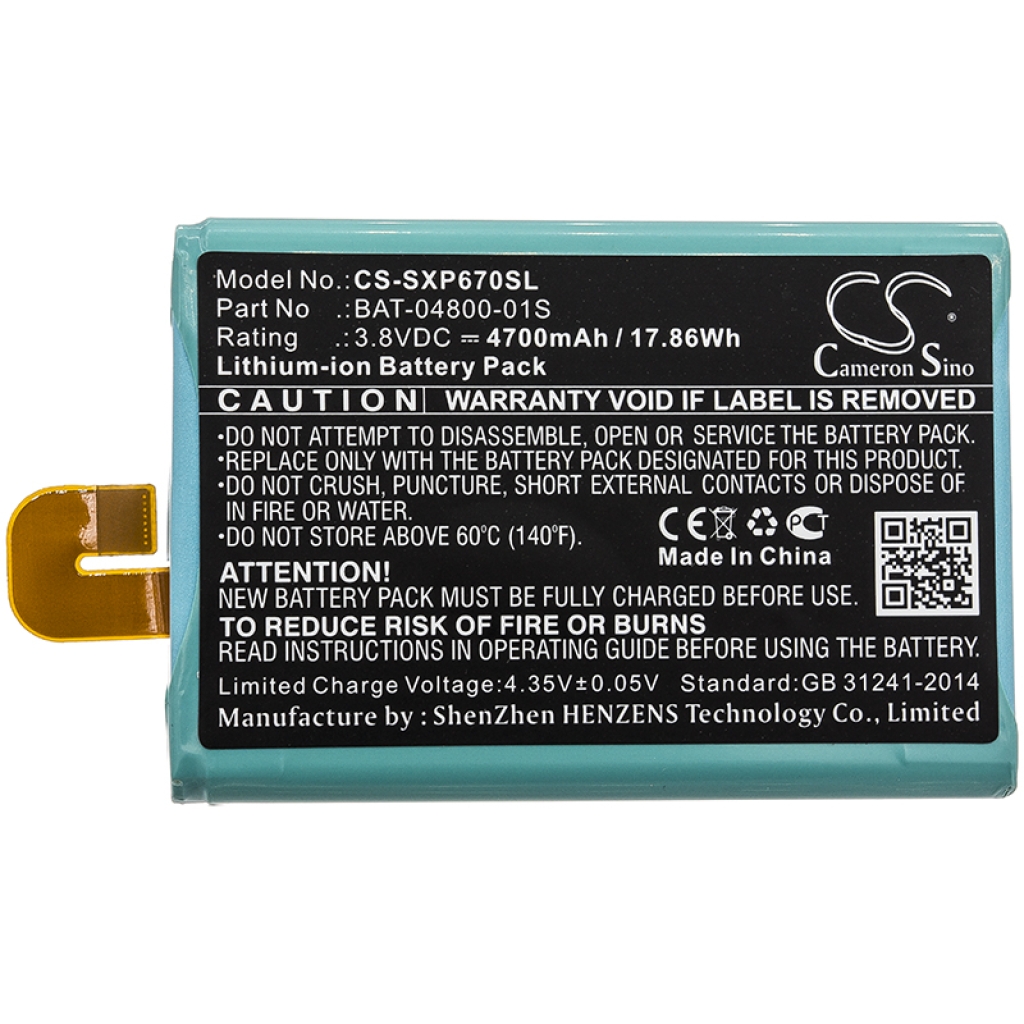 Compatible battery replacement for Sonim  BAT-04800-01S