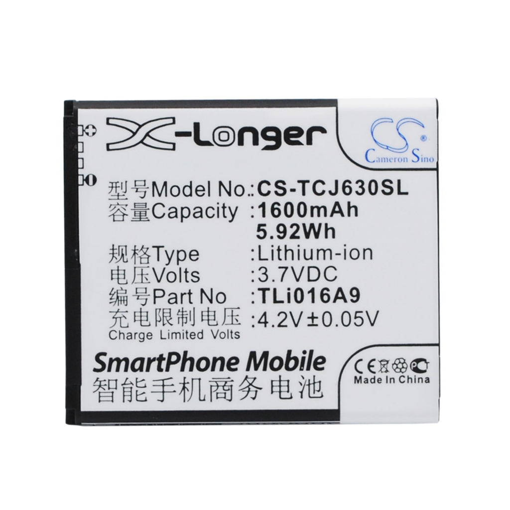 Compatible battery replacement for TCL TLI016A9