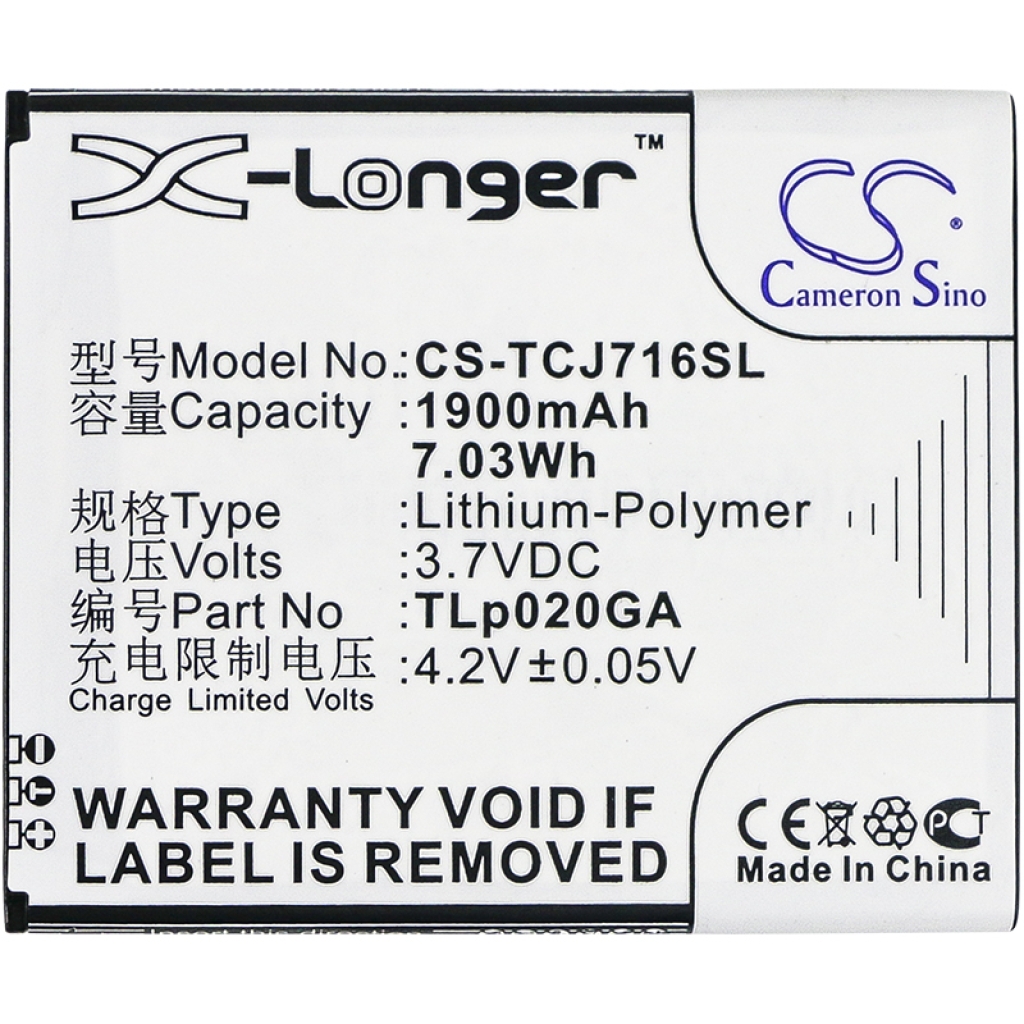 Battery Replaces TLp020GA