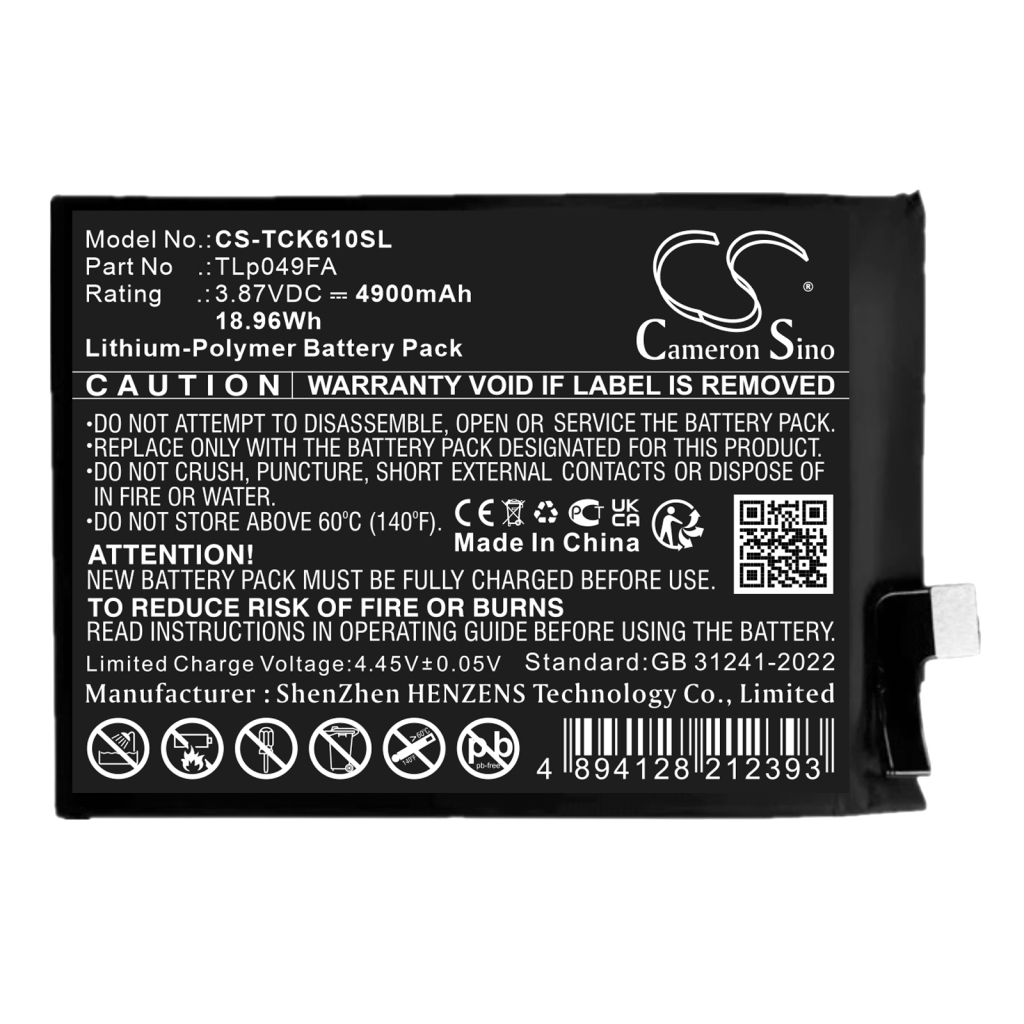 Battery Replaces TLp049FA