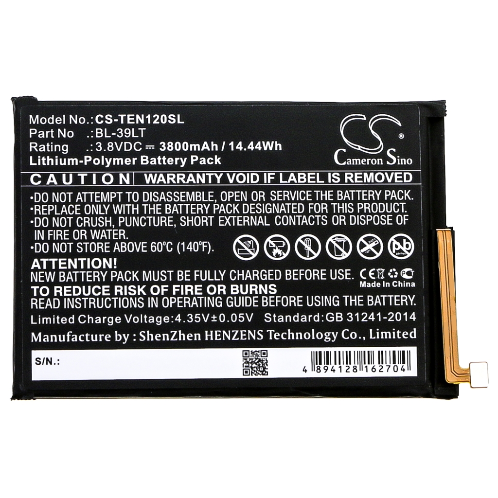 Mobile Phone Battery Tecno CS-TEN120SL