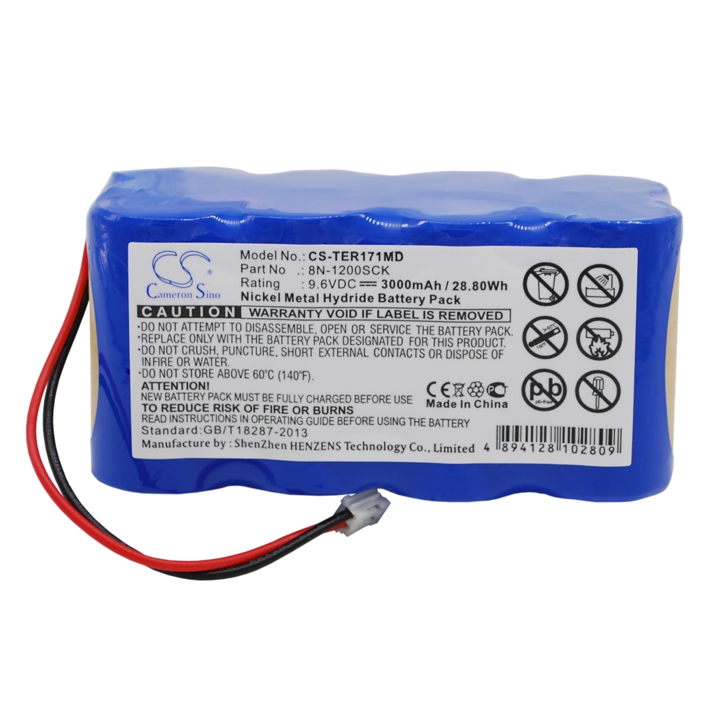 Compatible battery replacement for Terumo  8N-1200SCK