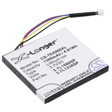 Compatible battery replacement for Texas Instruments  3.7L1230SP, 3.7L1200SP, P11P35-09N01, 3.7L1060SP, 541383800002-G0511...