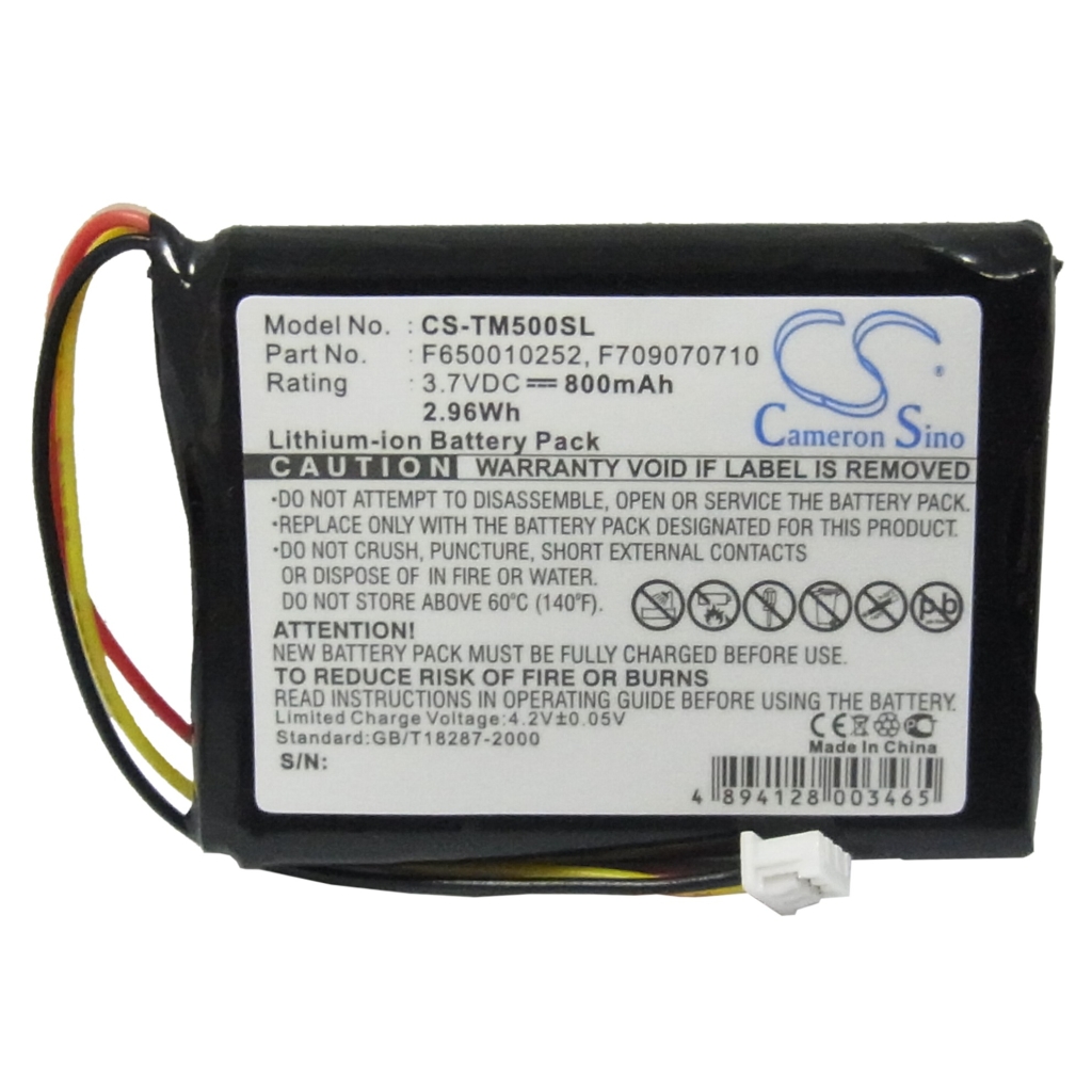 Compatible battery replacement for TomTom  F709070710, F650010252