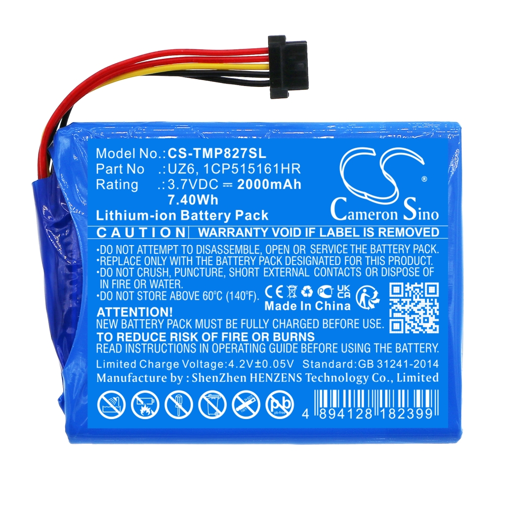 Compatible battery replacement for TomTom  UZ6, 1CP515161HR