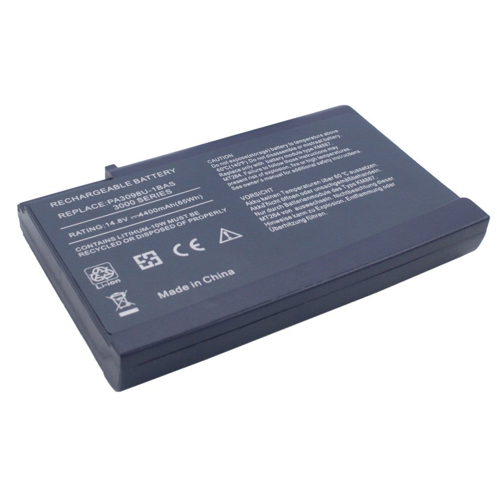 Compatible battery replacement for Toshiba  PA3098U, PA3098, PA3098U-1BRS, PA3098U-1BAS