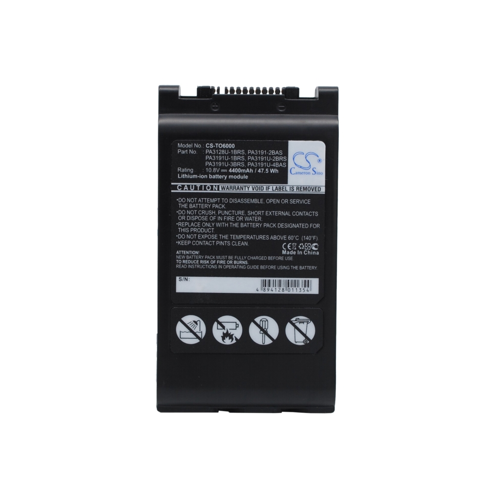 Compatible battery replacement for Toshiba  PA3128U-1BRS, PA3191U-5BRS, PA3191U-2BRS, PA3191U-4BRS, PA3191U-1BRS...