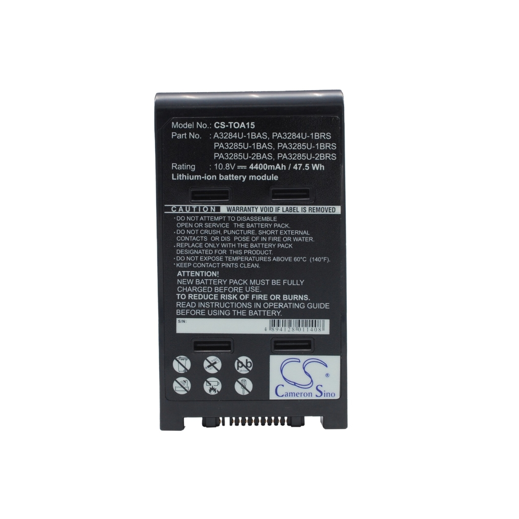 Compatible battery replacement for Toshiba  PABAS073, PA3285U-1BAS, PA3285U-3BRS, PA3284U-1BRS, PA3285U-2BRS...