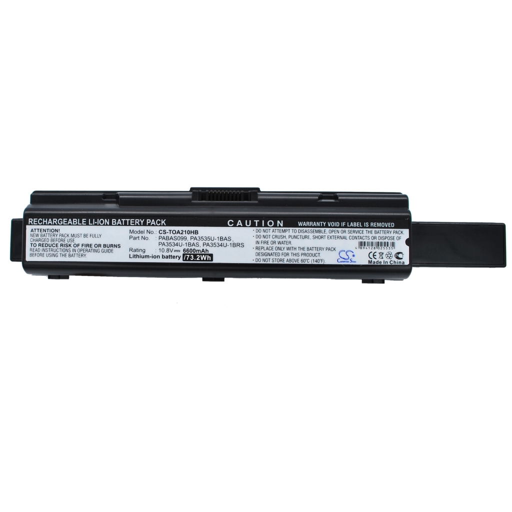 Compatible battery replacement for Toshiba  PA3534U-1BRS, PABAS097, PA3682U-1BRS, TS-A200, PA3534U-1BAS...