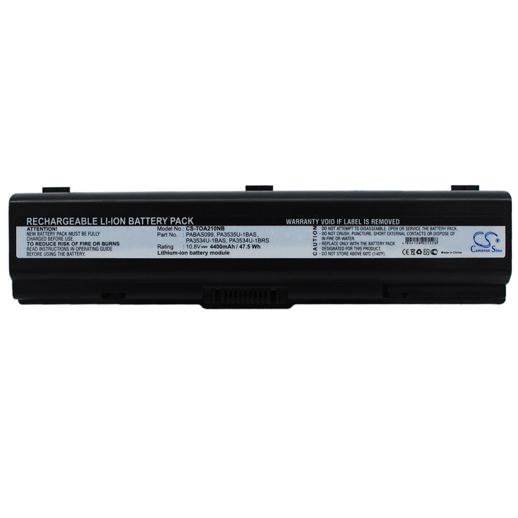 Compatible battery replacement for Toshiba  PA3682U-1BRS, TS-A200, PA3534U-1BAS, PA3794U-1BRS, PA3682U-1BAS...