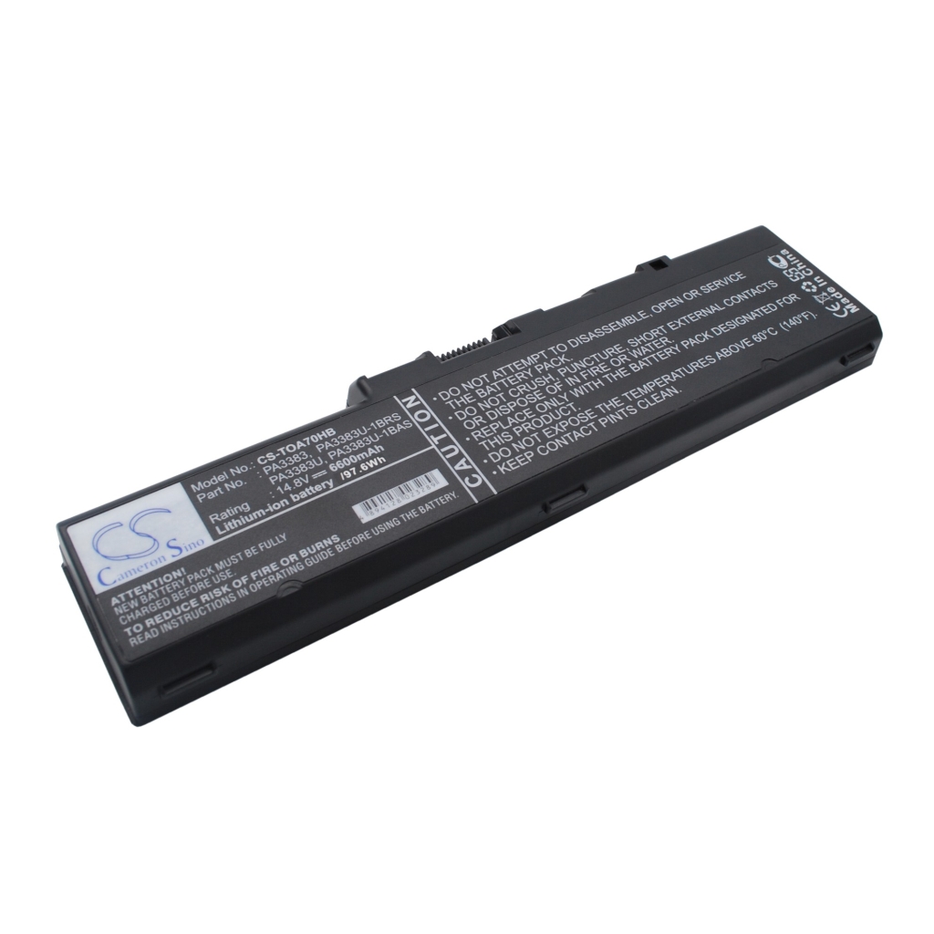 Compatible battery replacement for Toshiba  PA3383U-1BRS, PA3383U-1BAS, PA3383U, PA3383