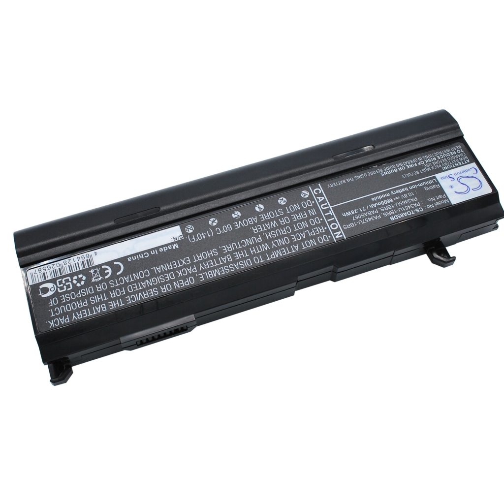 Compatible battery replacement for Toshiba  PABAS067, PA3465U-1BRS, PA3457U-1BRS, PA3451U-1BRS