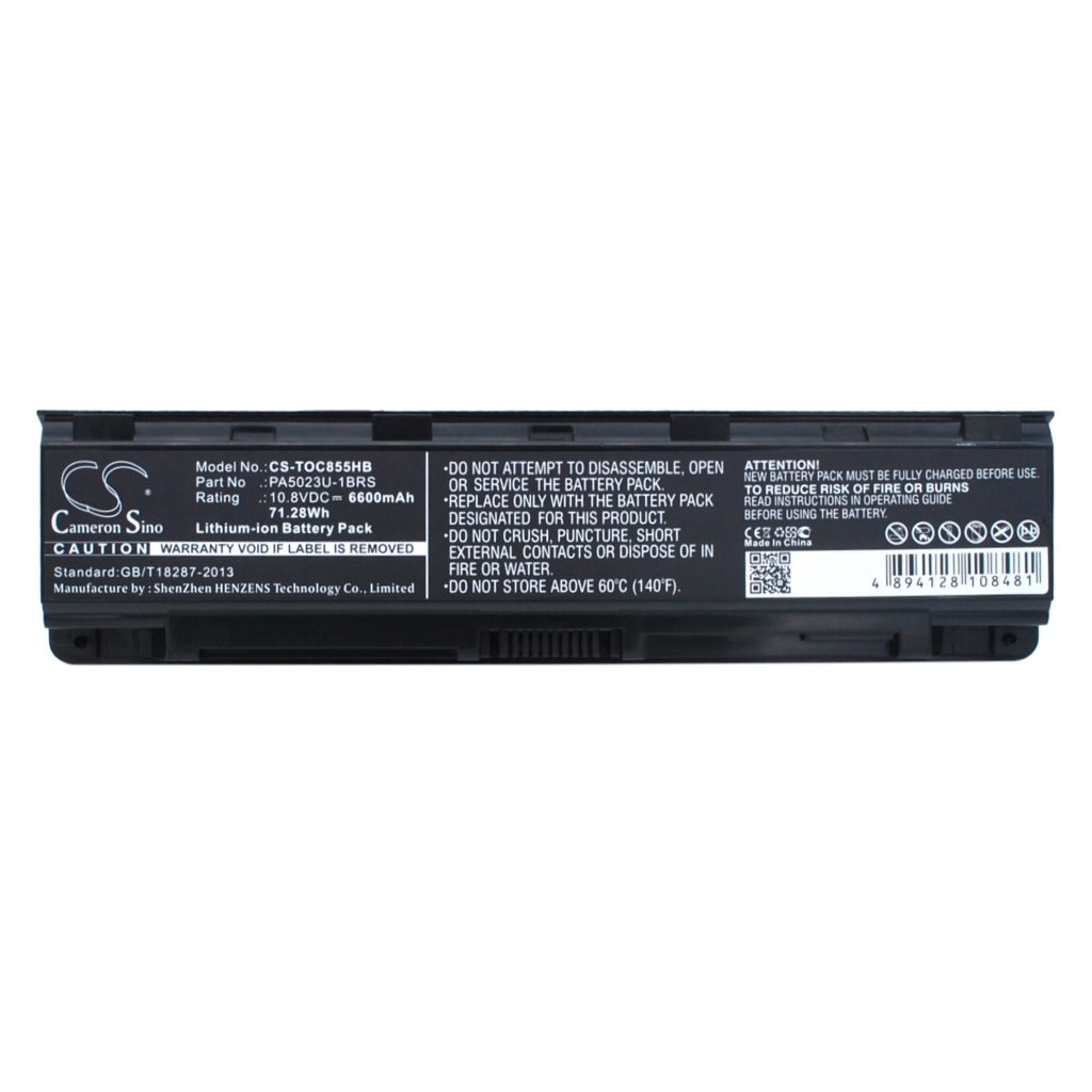 Compatible battery replacement for Toshiba  PA5025U-1BRS, PABAS259, PA5024U-1BRS, PABAS263, PA5110U-1BRS...